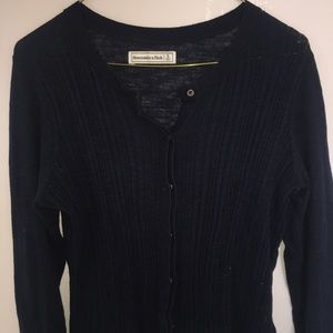 Abercrombie navy mini cardigan